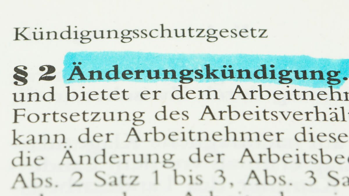 Änderungskündigung